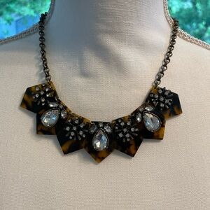 LOFT Tortious and Rhinestone Statement Necklace